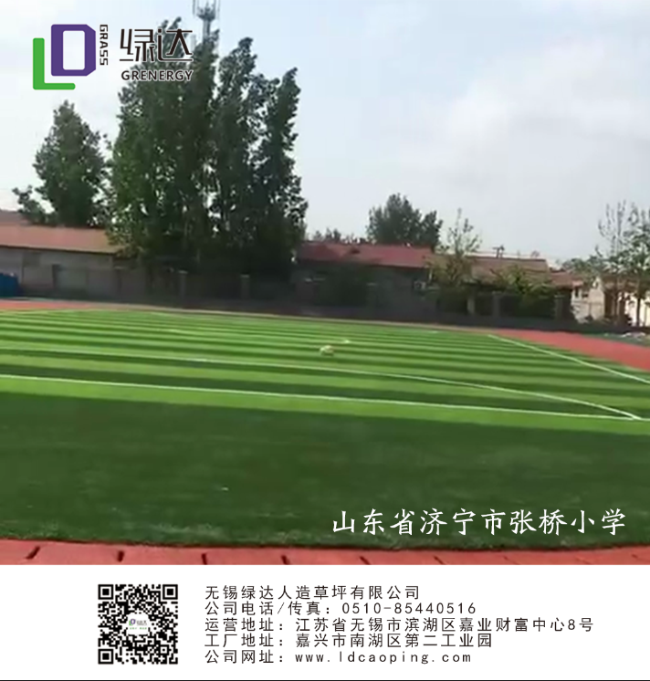 山東省濟(jì)寧市張橋小學(xué)人造草坪足球場案例分析